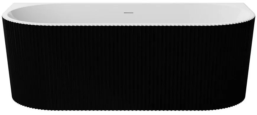 Voľne stojaca vaňa prístenná bieločierna Leya 170/78 + sifón čierna