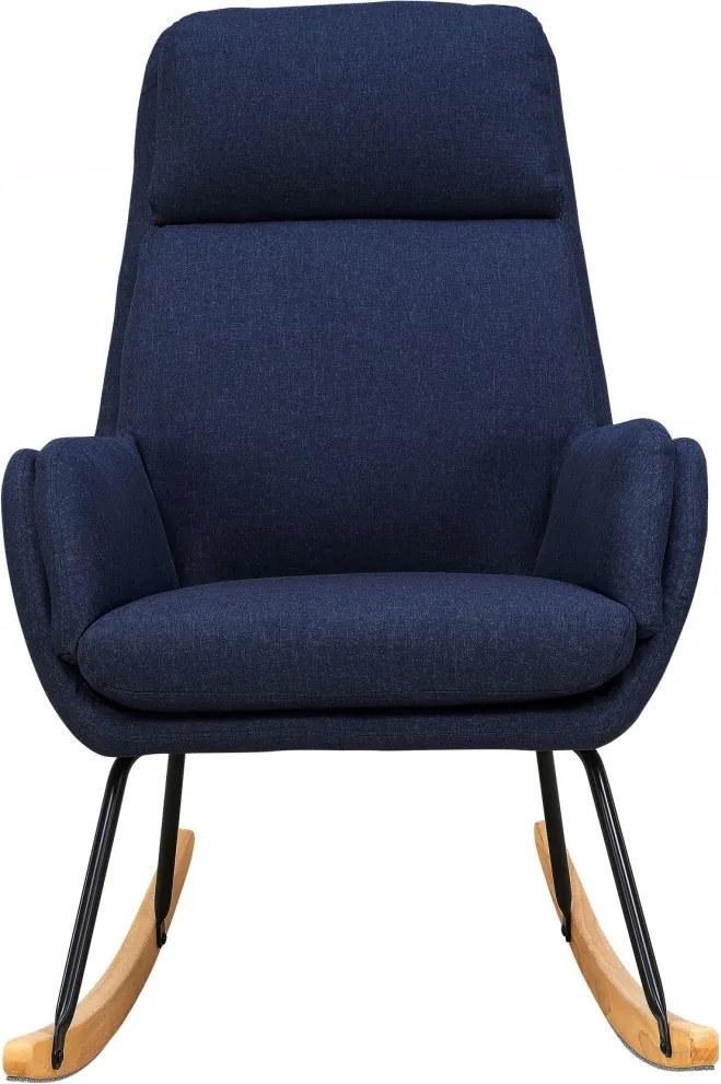Hojdacie kreslo Lindberg, námornická modrá látka