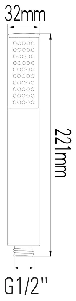 Sapho Sapho, Ručná sprcha, priemer 221mm, ABS/chróm, SK190