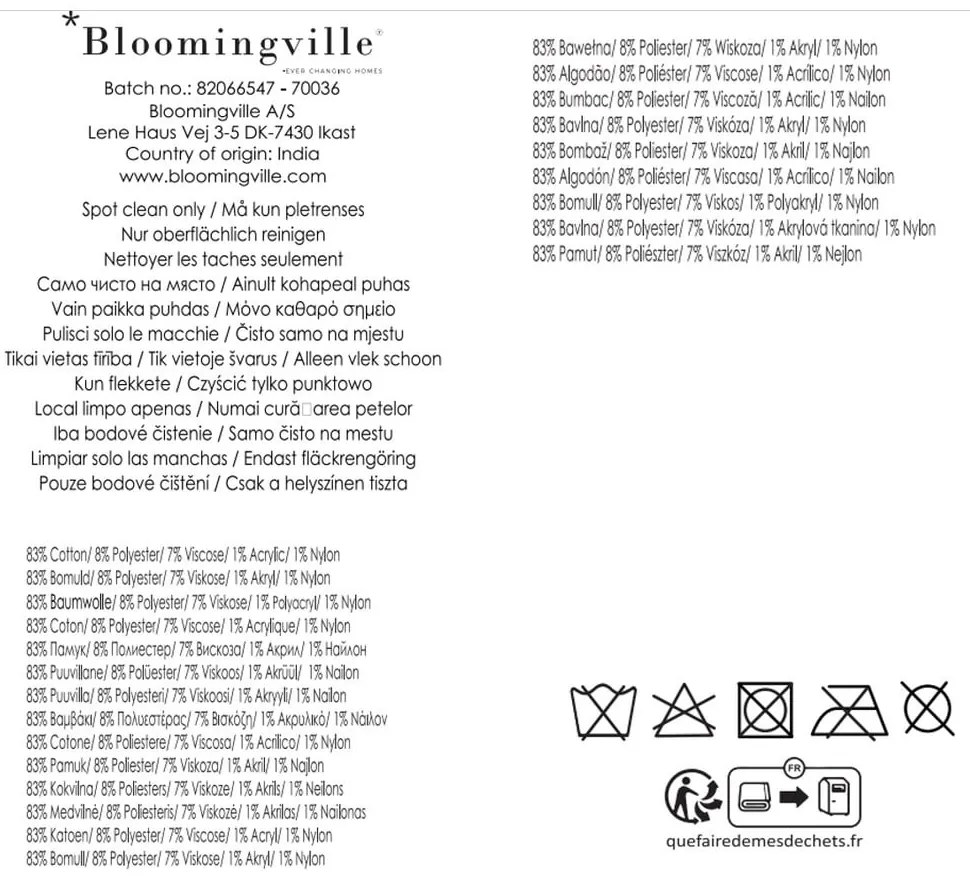 Béžový/jantárový bavlnený koberec 140x200 cm Chola – Bloomingville