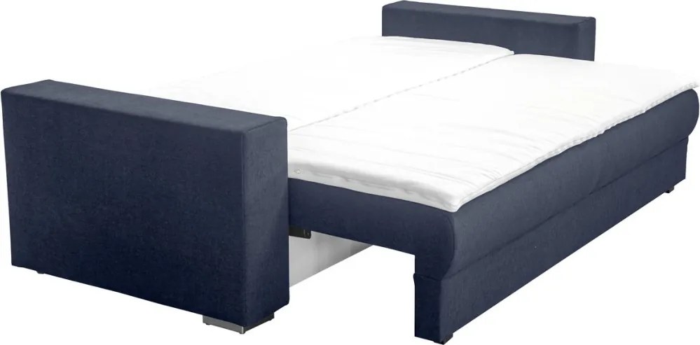 Pohovka rozkladacia na lôžko Genf, tmavo modrá látka
