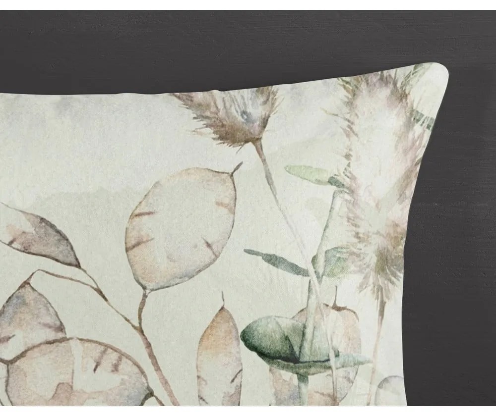 Zeleno-krémové predĺžené flanelové obliečky na jednolôžko 140x220 cm Marjan – Good Morning