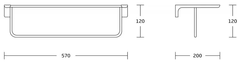 Mexen Mexen, Lea polička na uteráky, zlatá, 7026020-50