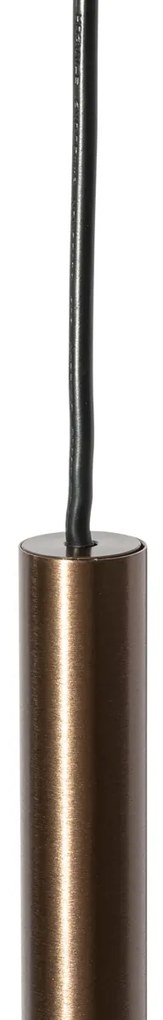 Moderný koľajnicový systém s 5 závesnými svietidlami tmavý bronz 1-fázový - Iconic Frini