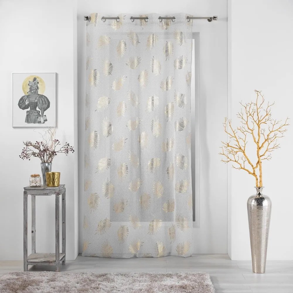 Záclona v béžovej a zlatej farbe 140x280 cm Sunny – douceur d'intérieur