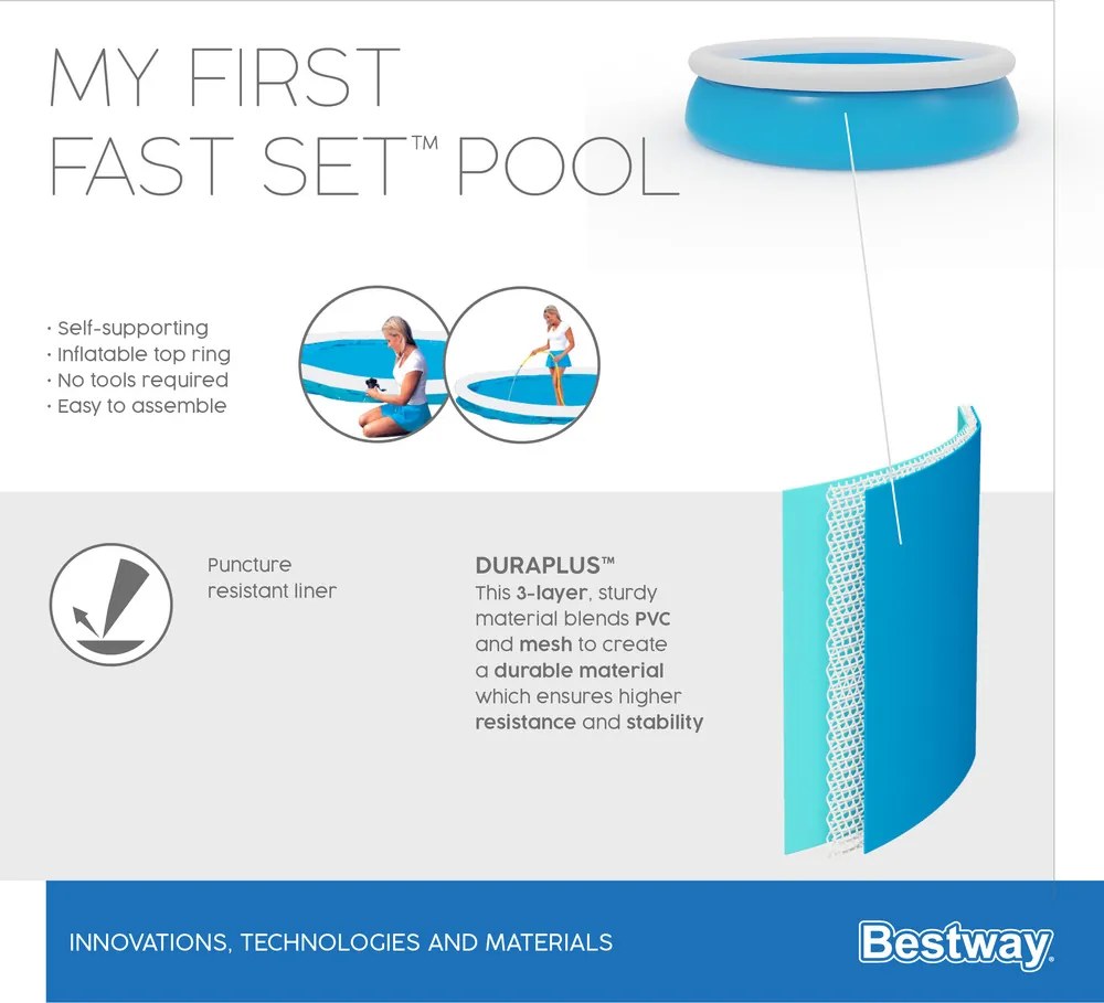 Detský záhradný bazén 152 cm x 38 cm Bestway 57241