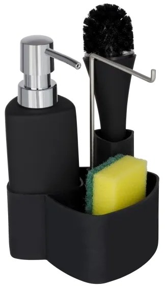 WENKO 3620127800 - Umývacia sada EMPIRE 11x19 cm čierna/strieborná