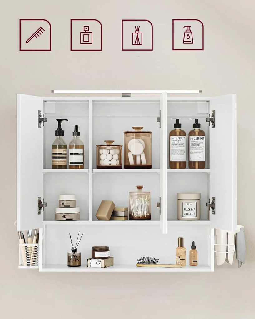 Koupelnová skříňka se zrcadlem Emoja bílá