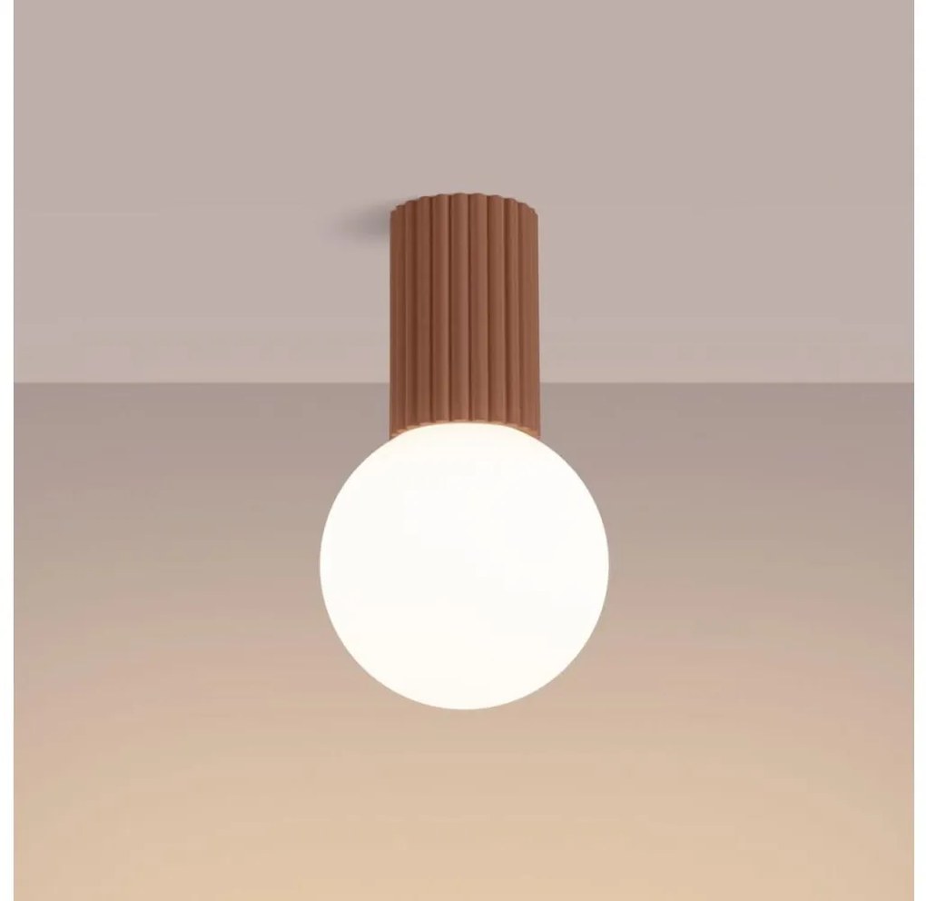Sollux SL.1733 - Kúpeľňové stropné svietidlo HALO 1xG9/8W/230V IP44 hnedá