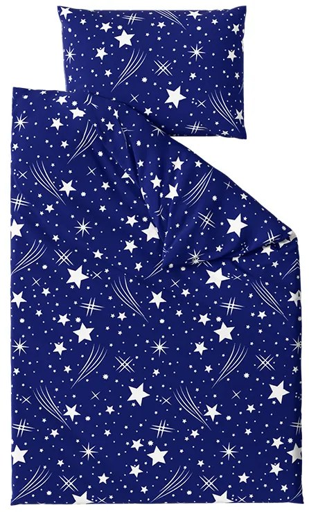 Obliečky z mikrovlákna NOČNÁ OBLOHA modré Rozmer obliečky: 2 ks 70 x 90 cm | 200 x 220 cm