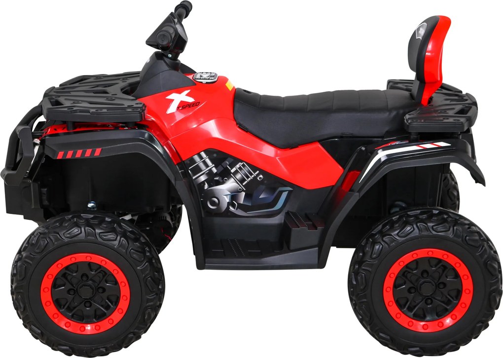 Ramiz Štvorkolka XT-Speed pre deti Červená + 4x4 + EVA + pomalý štart + rádio MP3 + LED