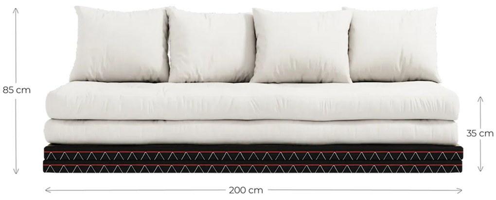 Variabilná pohovka Chico Tatami mat/Clay brown 85 × 200 × 80 cm