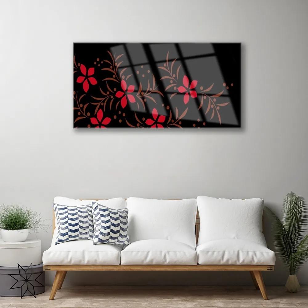 Obraz na akrylátovom skle Kvety rastlina príroda umenie 100x50 cm