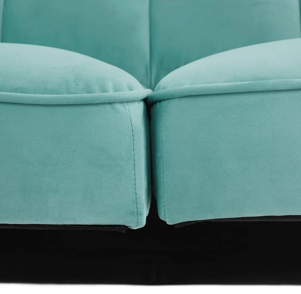 Pohovka rozkladacia, neo mint látka Velvet/dub, FILEMA
