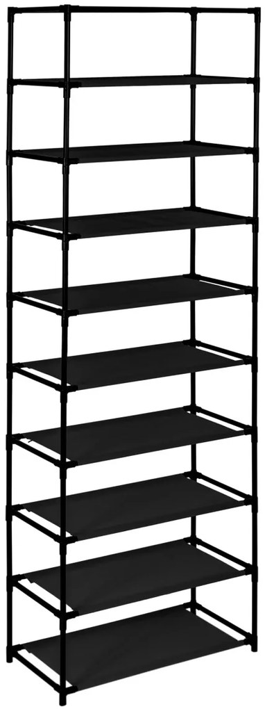 Textilný organizér na topánky LEA čierny