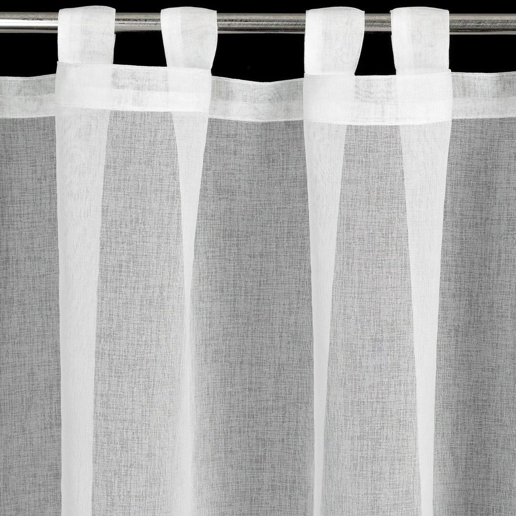 KRÁTKA ZÁCLONA NA PÚTKACH ROXANA 60X150 CM BIELA