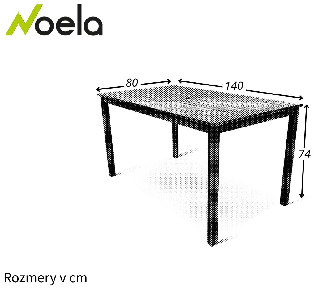 Noela Záhradný drevený stôl Lucy