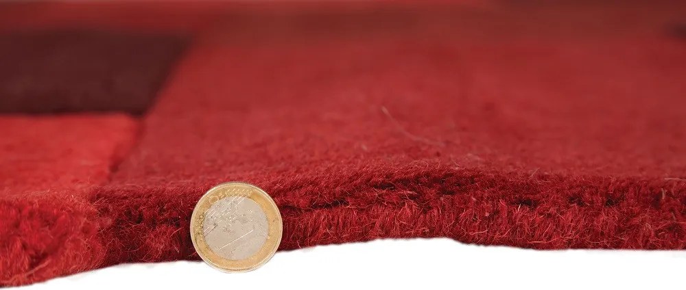 Flair Rugs, POŠKODENÝ Kusový koberec Abstract Collage Red, 150x240, červená, chodba / predsieň
