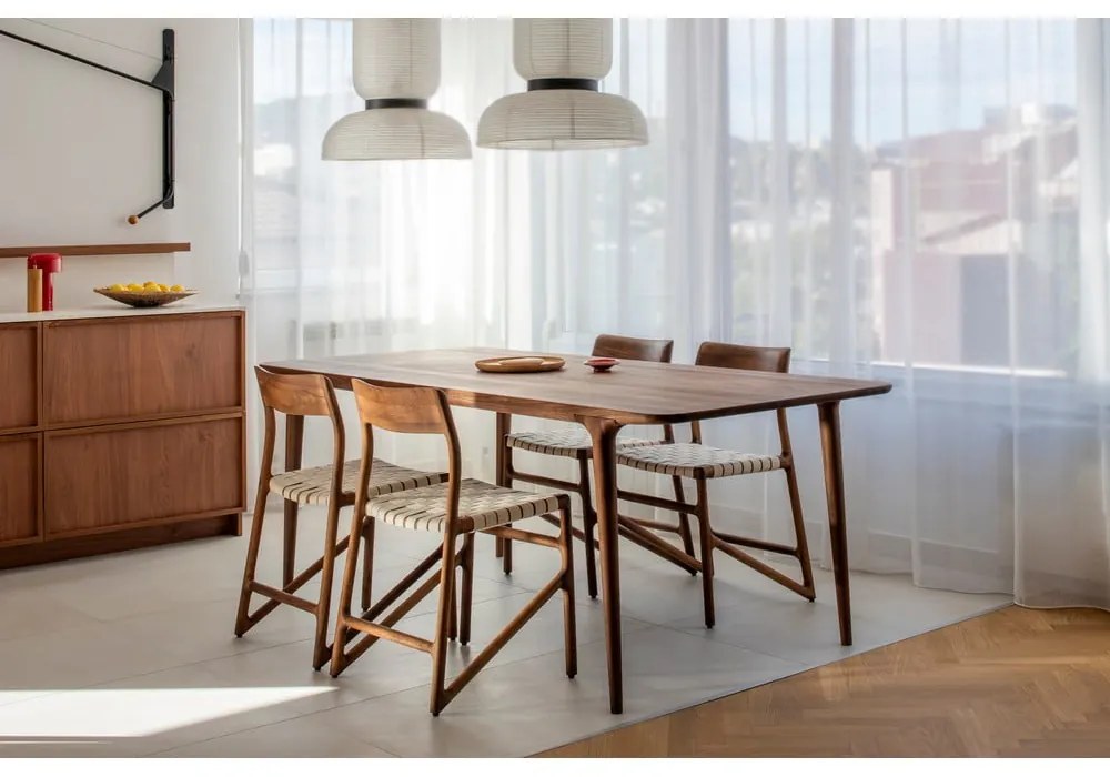 Čierna/hnedá jedálenská stolička Fawn – Gazzda