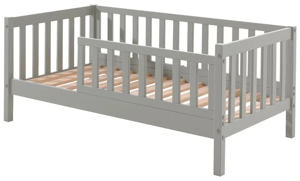 Sivá detská posteľ Vipack Junior, 70 x 140 cm