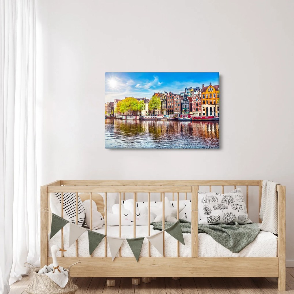 Obraz - Tancujúce domy, Amsterdam (90x60 cm)