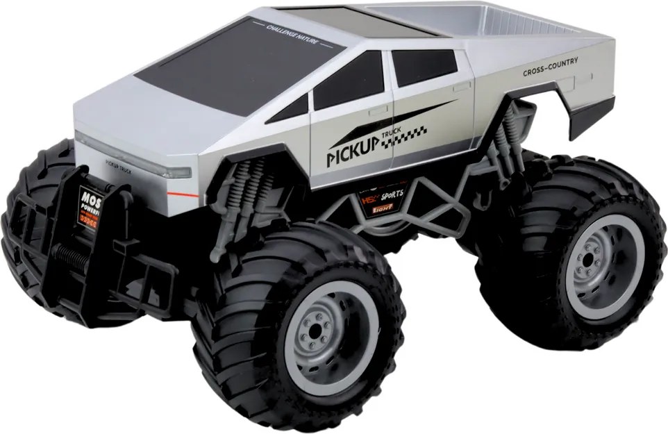 LEAN Toys Terénne auto RC na diaľkové ovládanie strieborné 1:16