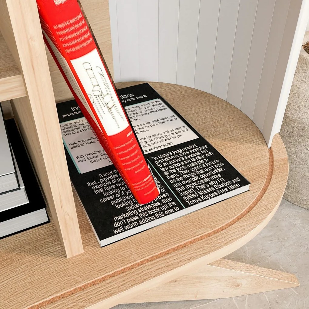 Bočný stolík Stor Oak a White