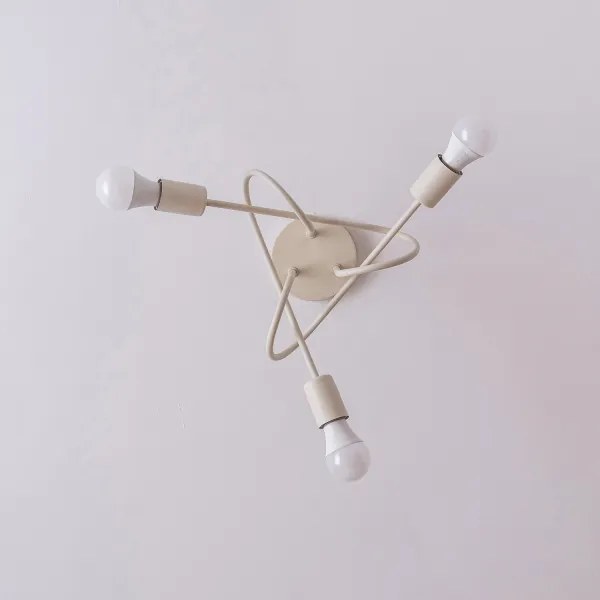 Prisadený luster OXFORD 3xE27/15W/230V krémový