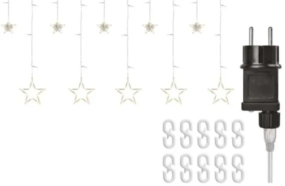 LED Vianočný záves 115xLED/1,35W 6,85x1,05 m teplá biela