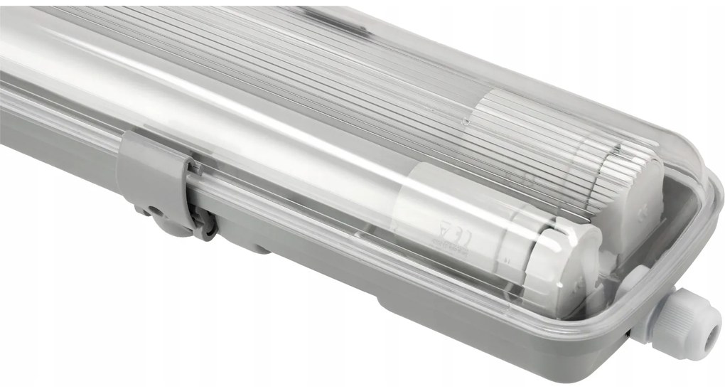 BERGE Hermetické svietidlo 60cm + 2x LED trubica studená biela