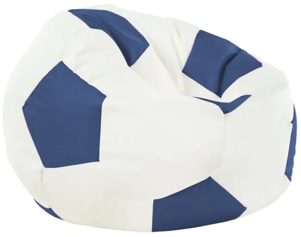 Sedací vak Futbal modrý ekokoža