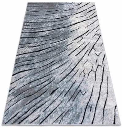 Koberec COZY 8874 Timber sivý/nebeský