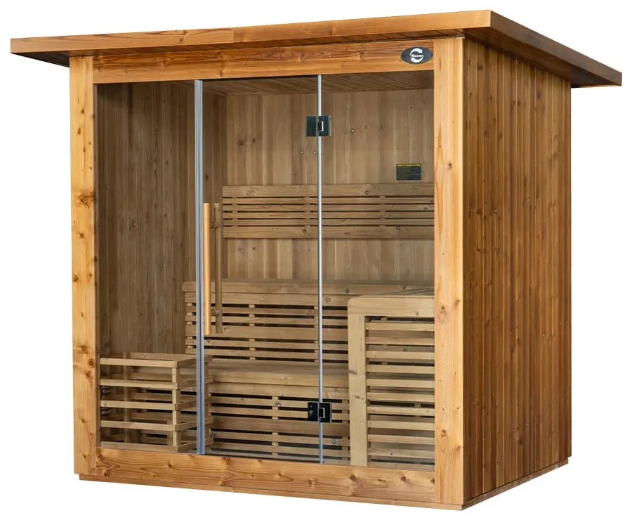 M-SPA - Záhradná sauna CLASSIC 200 x 150 x 200 cm + Saunová pec HARVIA Vega BC90