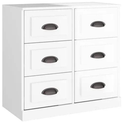 vidaXL Komoda lesklá biela 70x35,5x67,5 cm spracované drevo-