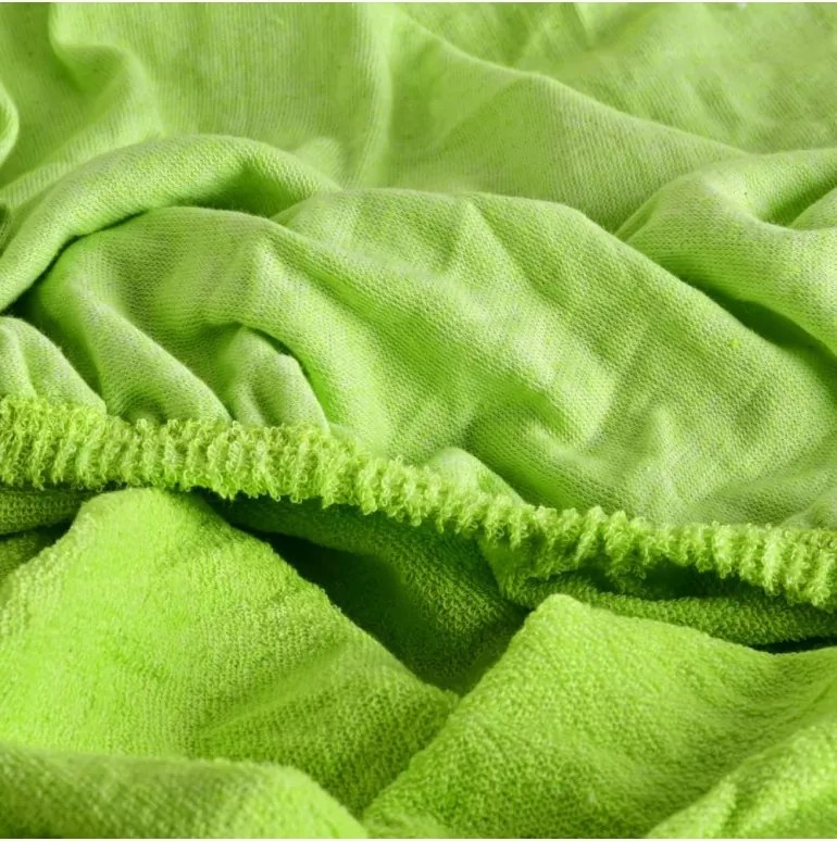 Plachta posteľná zelená froté EMI, Plachta 90x200