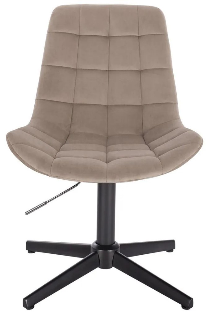 LuxuryForm DESIGN Stolička PARIS VELUR na čiernom kríži - latte