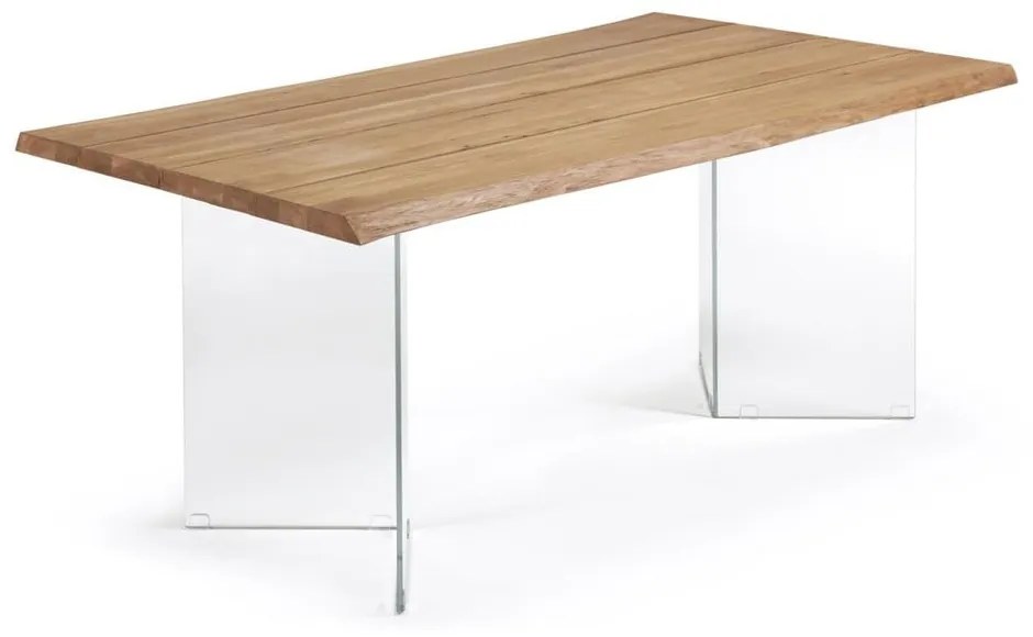 Jedálenský stôl s doskou v dubovom dekore v prírodnej farbe 90x160 cm Lotty – Kave Home