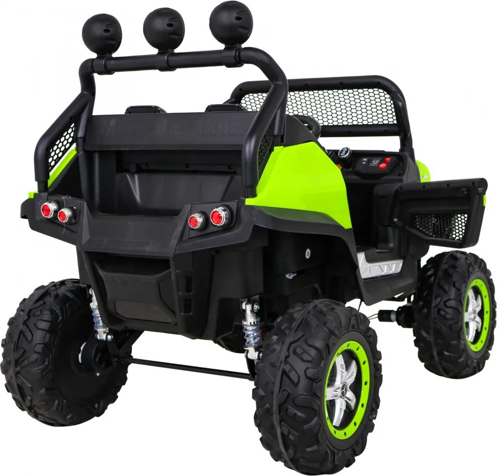 Ramiz Mercedes Benz Unimog pre deti Zelený + pohon 4x4