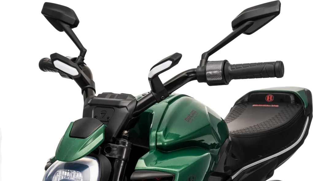 Detská elektrická motorka Ducati Diavel x Bentley Green