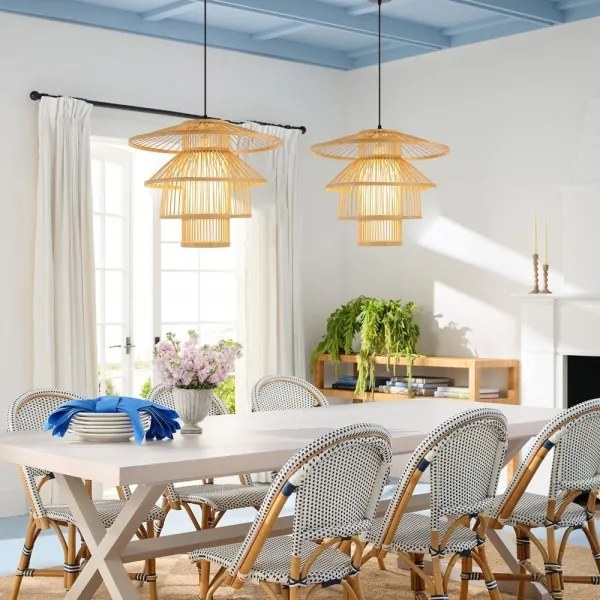 Immax 08255L - Luster na lanku PINCHOS 1xE27/40W/230V pr. 50 cm bambus