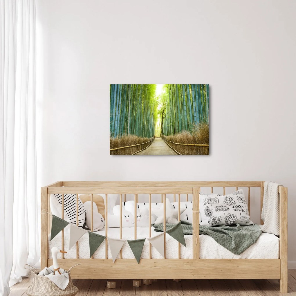 Obraz - Ulička s bambusmi (70x50 cm)