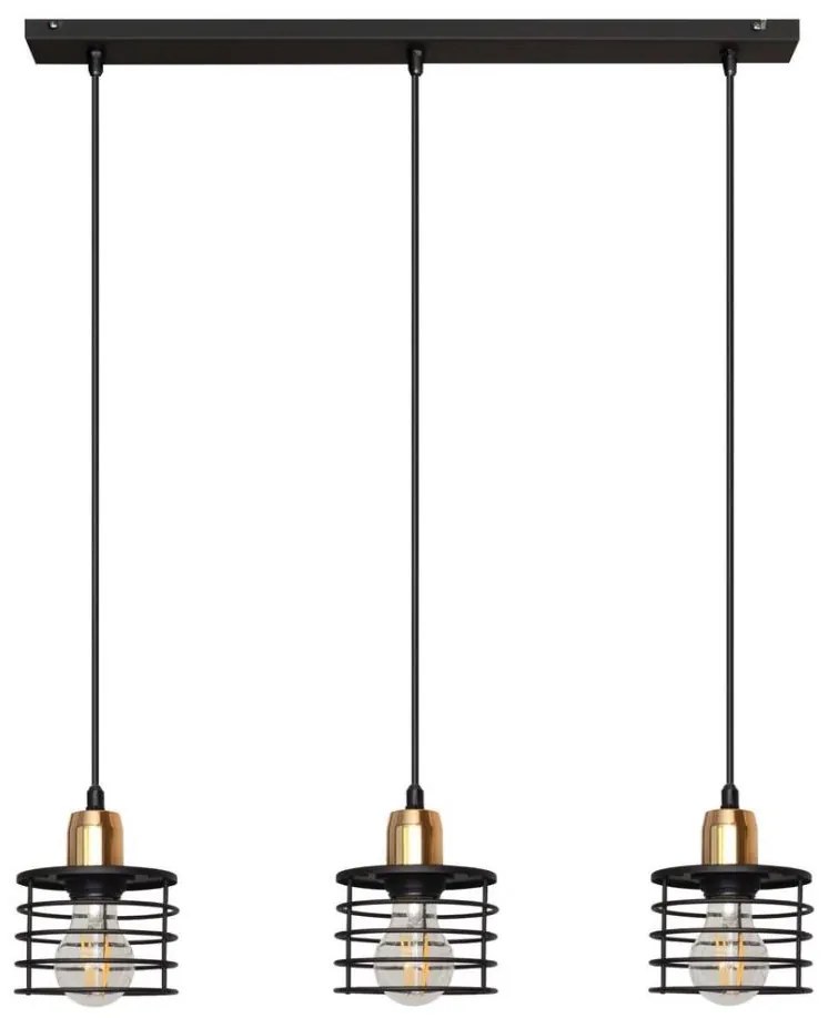 Luster na lanku EDISON 3xE27/15W/230V