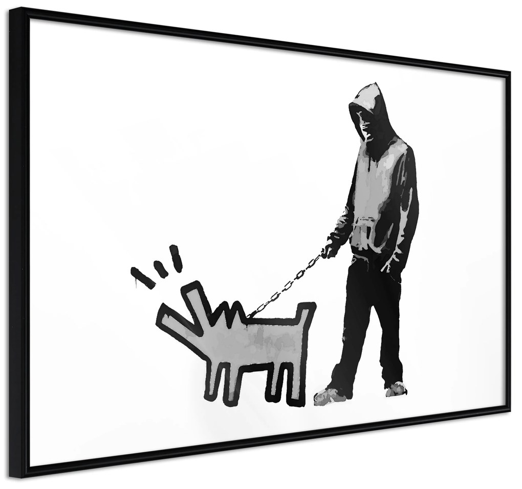 Artgeist Plagát - Dog Art [Poster] Veľkosť: 45x30, Verzia: Zlatý rám