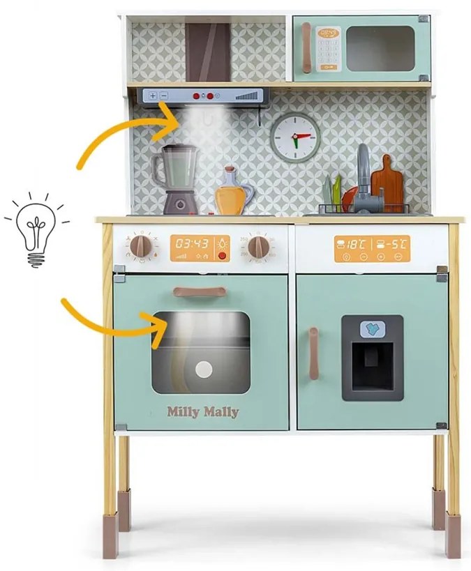 Detská drevená kuchynka Milly Mally Bjorn Mint