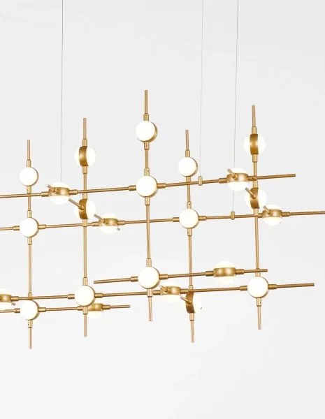 LED luster Atomo 106 zlaté s diaľkovým ovládaním