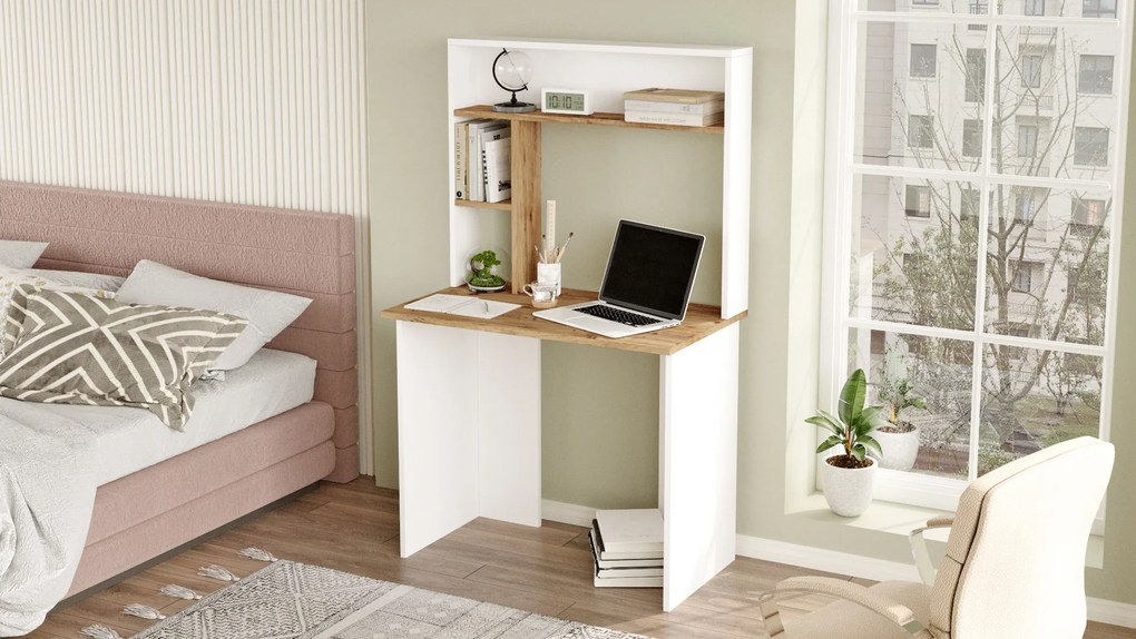 PC stolík Birdz (Borovica atlantic + Biela). Akcia -23%. Vlastná spoľahlivá doprava až k Vám domov. 1073411