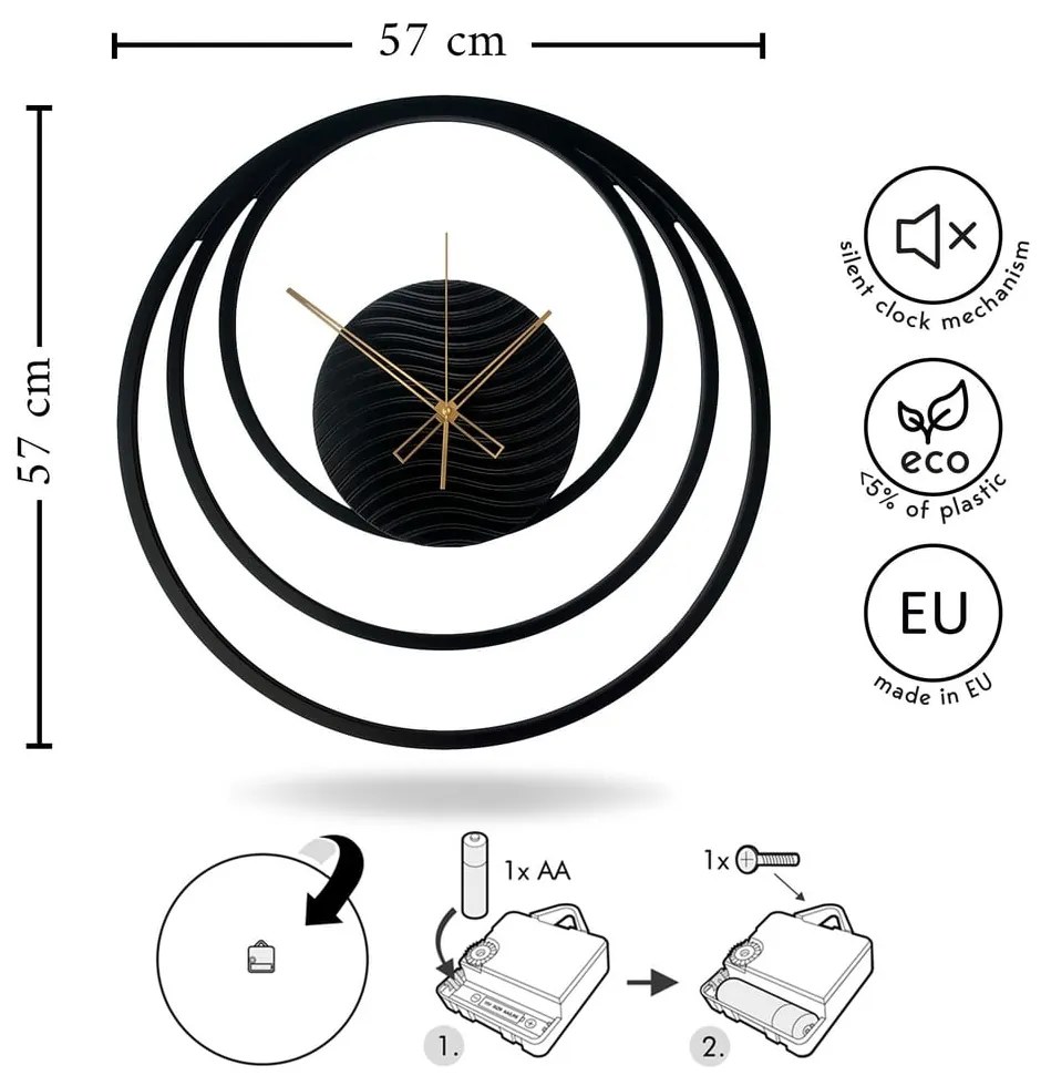 Nástenné hodiny ø 57 cm Noah – Styler