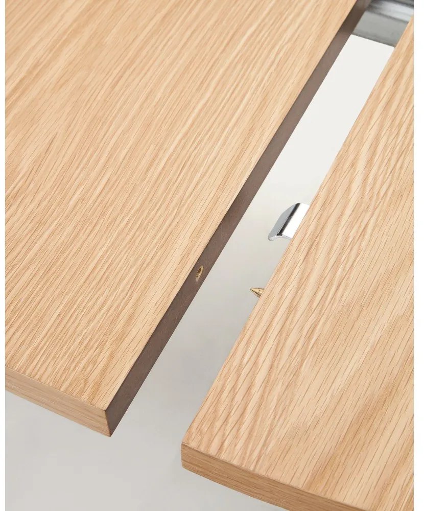 Rozkladací jedálenský stôl s doskou v dubovom dekore v prírodnej farbe 90x120 cm Montuiri – Kave Home