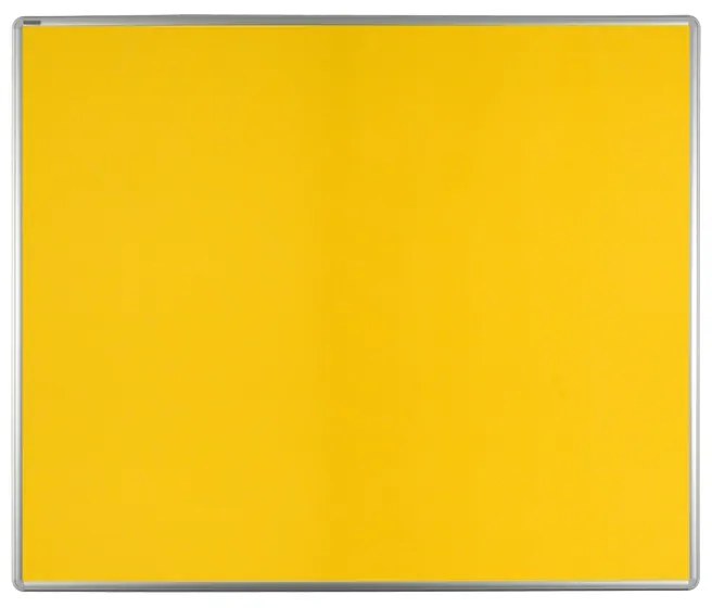 Textilná nástenka ekoTAB v hliníkovom ráme, 1200 x 900 mm, žltá