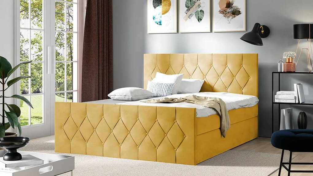 Kontinentálna posteľ Colzone Lux, Rozmer postele: 180x200, Dostupné poťahy: Mikrofaza 0012